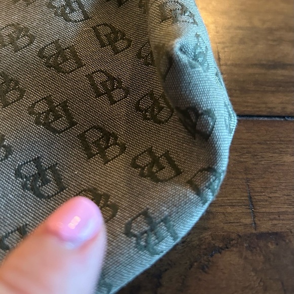 Dooney & Bourke Tan Signature Handbag Small Canvas Leather Trim - Picture 7 of 12